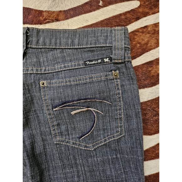 Frankie B Low Rise Flare Jeans Size 6 Made USA - Picture 4 of 7
